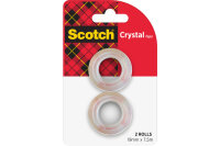 SCOTCH Crystal Tape 19mmx7,5m 6-1975R2 kristallklar 2 Rollen