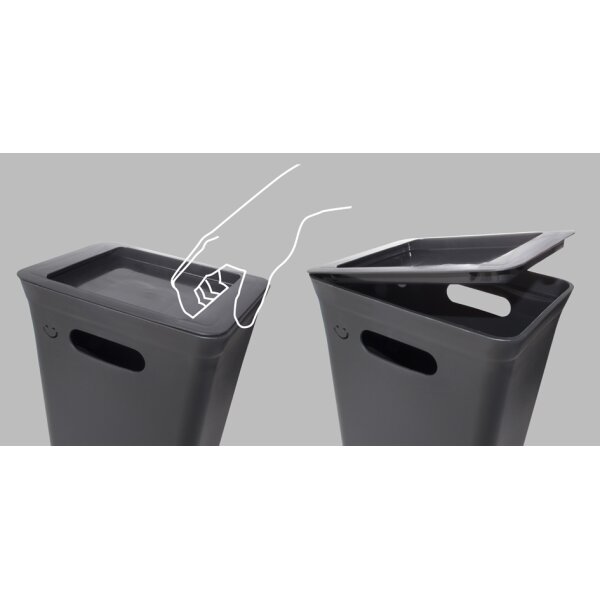 plast team Casier pour poubelle AVEDORE, noir