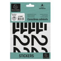 EXACOMPTA Selbstklebezahlen 0-9, 20 mm, schwarz