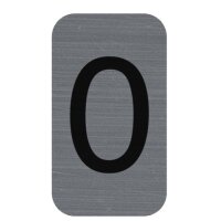 EXACOMPTA Selbstklebeschild Zahl "0", 25 x 44 mm