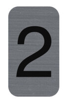 EXACOMPTA Selbstklebeschild Zahl "2", 25 x 44 mm