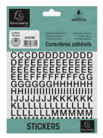 EXACOMPTA Lettres auto-adhésives A-Z, 10 mm, noir