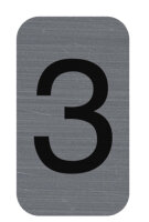 EXACOMPTA Selbstklebeschild Zahl "3", 25 x 44 mm