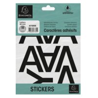 EXACOMPTA Selbstklebebuchstaben A-Z, 50 mm, schwarz