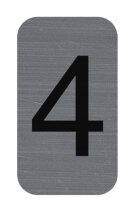 EXACOMPTA Selbstklebeschild Zahl "4", 25 x 44 mm