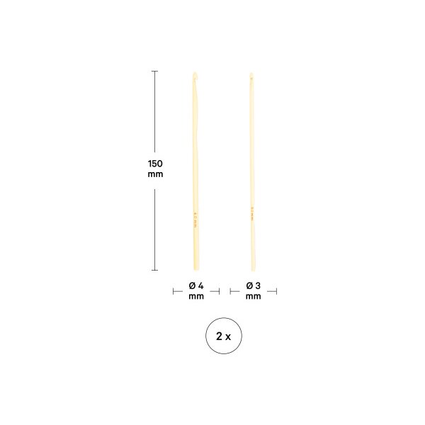 I AM CREATIVE Häkelnadel Set 6201.13 4 & 3 mm 2 Stück