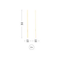 I AM CREATIVE Häkelnadel Set 6201.13 4 & 3 mm 2 Stück
