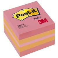 Post-it Bloc-note cube notes mini, 51 x 51 mm, multicolore