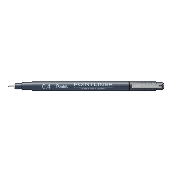 PENTEL Fineliner Pigment 0.4 mm S20P-4A POINTLINER, schwarz