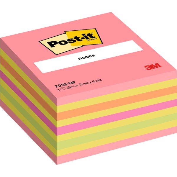 Post-it Bloc-note cube notes, 76 x 76 mm, multicolore