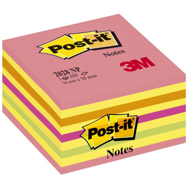 Post-it Bloc-note cube notes, 76 x 76 mm, multicolore
