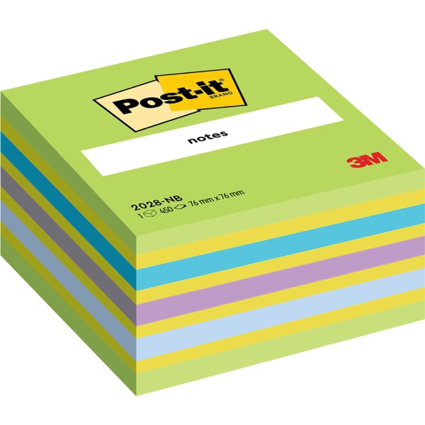 Post-it Bloc-note cube notes, 76 x 76 mm, multicolore