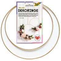 folia Deko-Ringe Metall, 250 mm und 300 mm, weiss