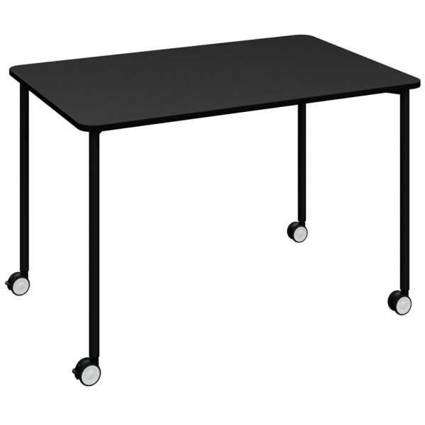 PAPERFLOW Table mobile FLEX OFFICE, rectangulaire, noir