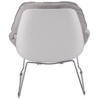 PAPERFLOW Fauteuil visiteur LAZY, blanc/gris