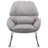 PAPERFLOW Fauteuil visiteur LAZY, blanc/gris