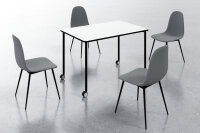 PAPERFLOW Table mobile FLEX OFFICE, rectangulaire, blanc