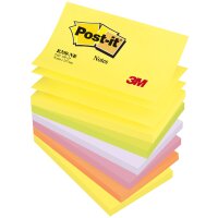 Post-it Bloc-note adhésif z-notes, 127 x 76 mm, 6...
