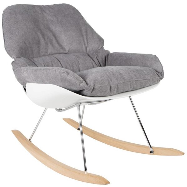 PAPERFLOW Fauteuil à bascule LAZY, blanc/gris