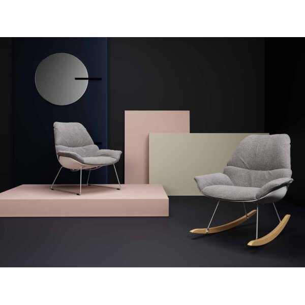 PAPERFLOW Fauteuil à bascule LAZY, blanc/gris