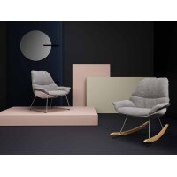 PAPERFLOW Fauteuil à bascule LAZY, blanc/gris