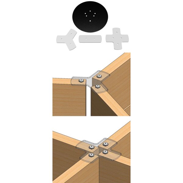 PAPERFLOW Kit de raccord pour la cloison acoustique en bois