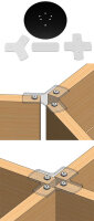 PAPERFLOW Kit de raccord pour la cloison acoustique en bois