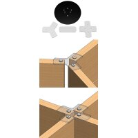 PAPERFLOW Kit de raccord pour la cloison acoustique en bois