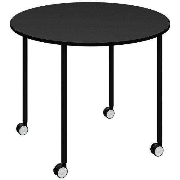 PAPERFLOW Table mobile FLEX OFFICE, ronde, 960 mm, noir