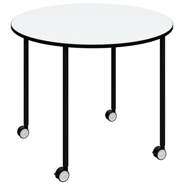 PAPERFLOW Table mobile FLEX OFFICE, ronde, 960 mm, noir