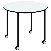 PAPERFLOW Table mobile FLEX OFFICE, ronde, 960 mm, noir