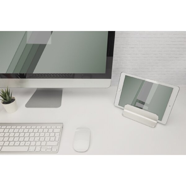 DIGITUS Vertikaler Notebook St&auml;nder, Aluminium, silber