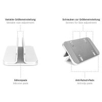 DIGITUS Vertikaler Notebook Ständer, Aluminium, silber