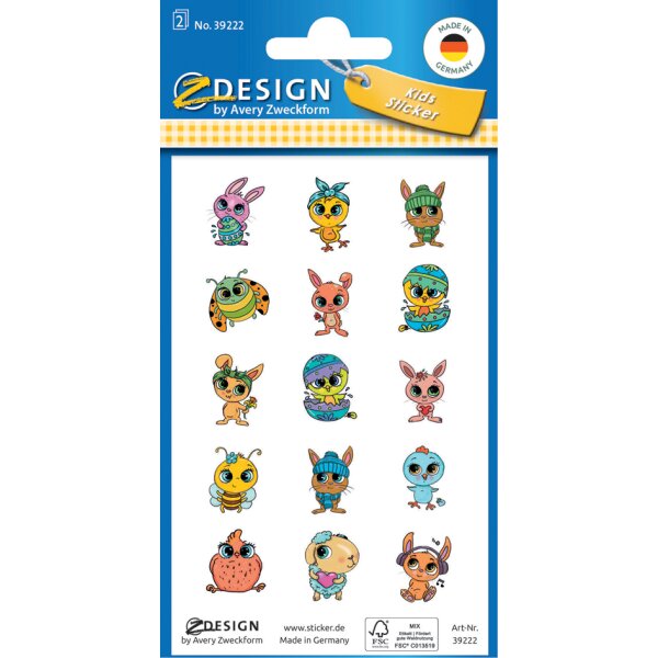 AVERY Zweckform ZDesign Sticker de Pâques Glubschies