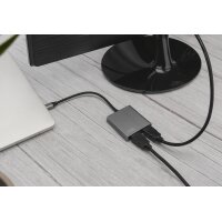 DIGITUS Adaptateur graphique, USB-C - HDMI 2-en-1