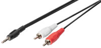 DIGITUS Câble audio adaptateur, fiche jack 3,5 mm,...