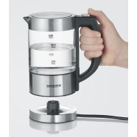 SEVERIN Mini bouilloire en verre WK 3458, inox / noir