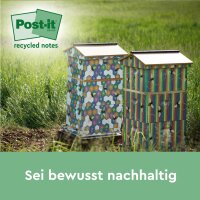 Post-it Haftnotizen Recycling notes, 127 x 76 mm, gelb