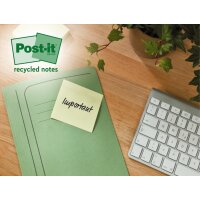 Post-it Haftnotizen Recycling notes, 127 x 76 mm, gelb