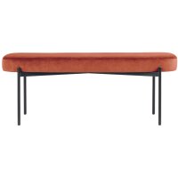 PAPERFLOW Banc oval GAIA, taille L, habillage velours, gris