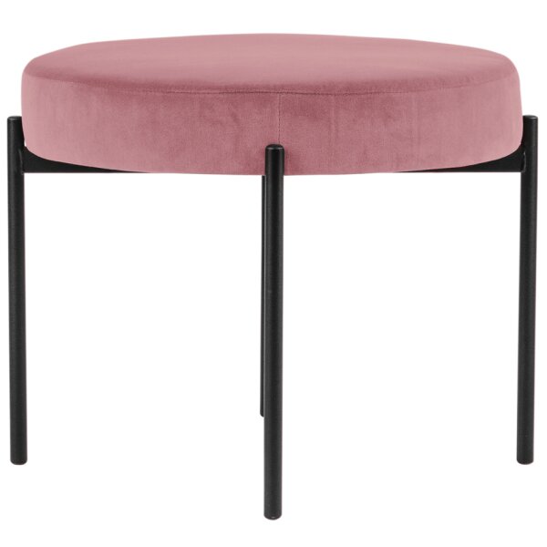 PAPERFLOW Hocker GAIA, rund, Samtbezug, grau