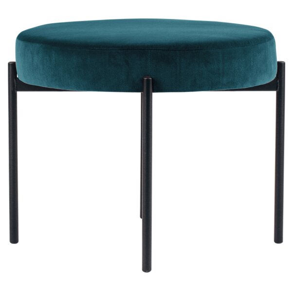 PAPERFLOW Hocker GAIA, rund, Samtbezug, grau