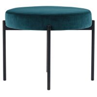 PAPERFLOW Hocker GAIA, rund, Samtbezug, grau
