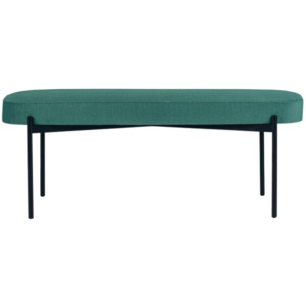 PAPERFLOW Banc oval GAIA, taille L, habillage tissu, bleu