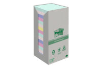 POST-IT Haftnotizen Recycling 76x76mm 654-1RPT 5-farbig,...