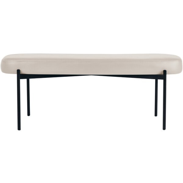 PAPERFLOW Banc oval GAIA, taille L, habillage similicuir