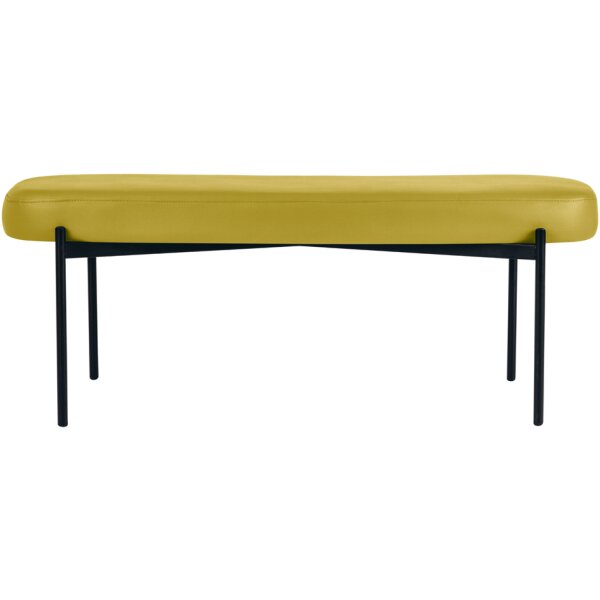 PAPERFLOW Banc oval GAIA, taille L, habillage similicuir