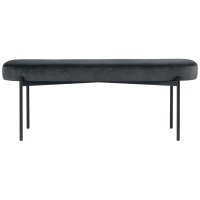 PAPERFLOW Banc oval GAIA, taille L, habillage velours