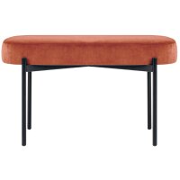 PAPERFLOW Banc oval GAIA, taille M, habillage velours