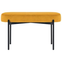 PAPERFLOW Banc oval GAIA, taille M, habillage tissu, ivoire